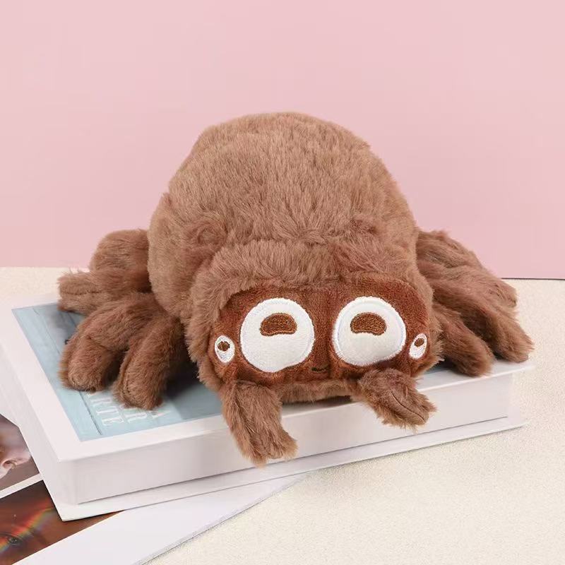 Muñeco Araña Halloween – Peluche Decorativo con Tela de Araña