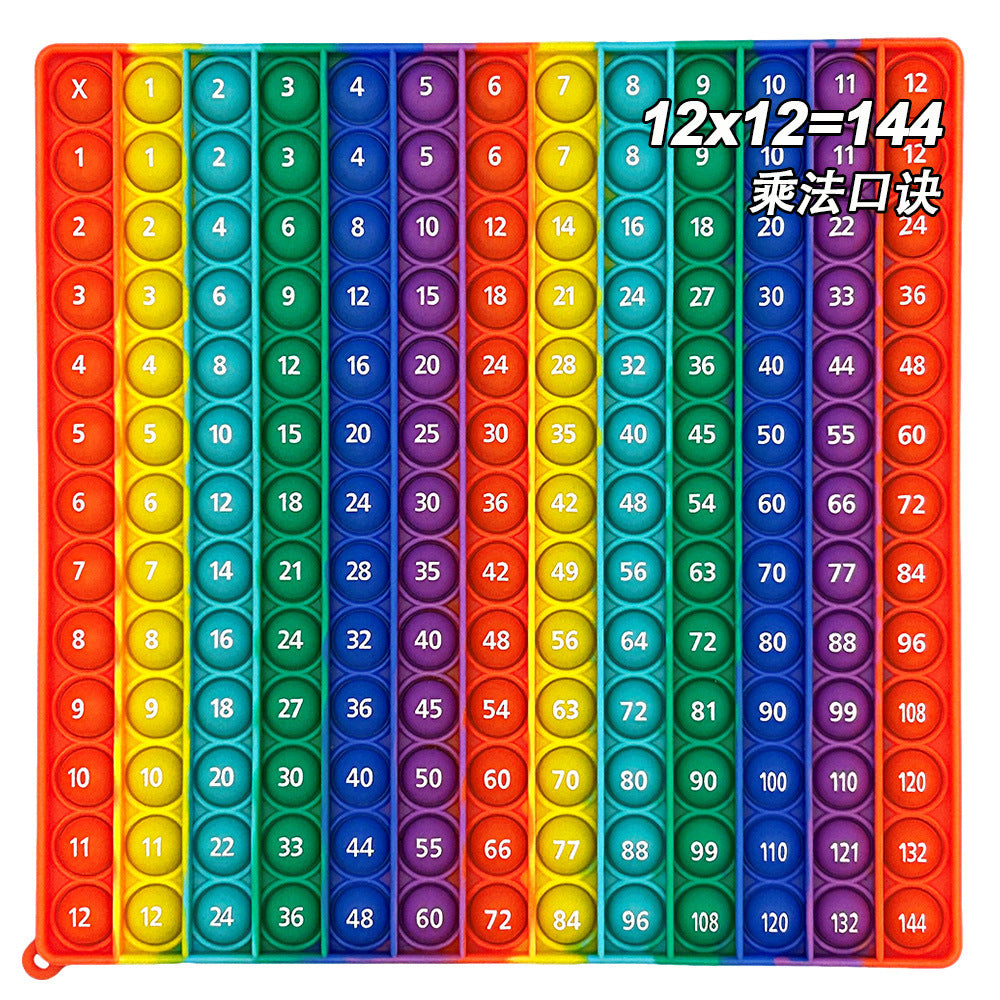 Tablero Silicona Tablas de Multiplicar 12x12 | Juguete Educativo | 20 cm