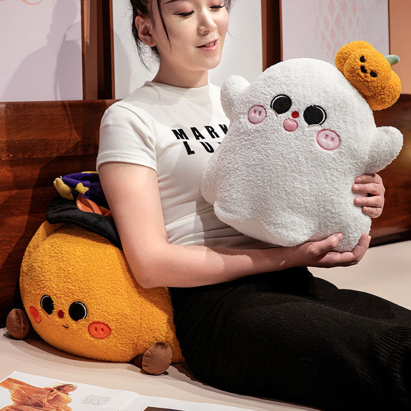 Muñeco Calabaza Halloween – Cojín Peluche Fantasma Duende
