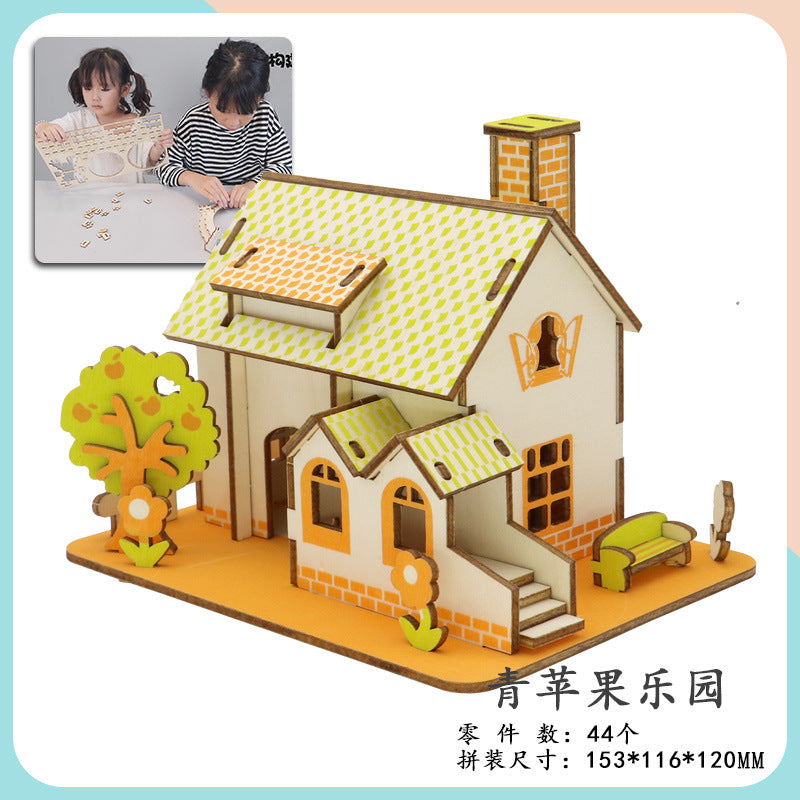 Puzzle 3D Casa de Madera DIY | Maqueta Manualidades | Niños 7–14 años