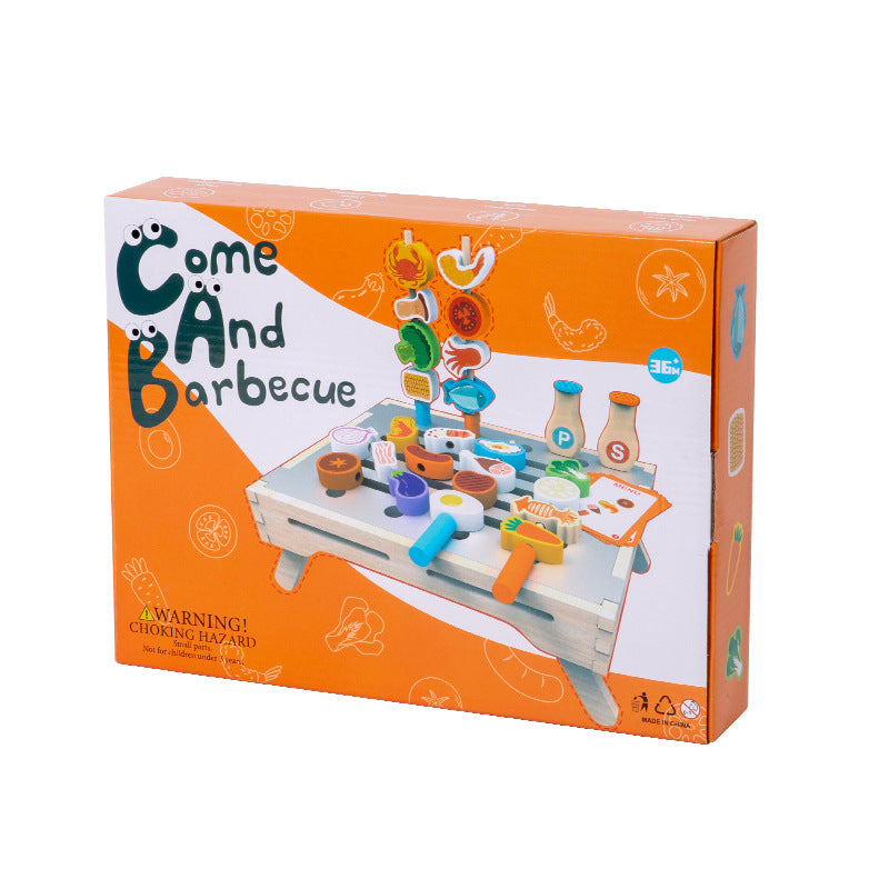 Cocina de Madera con Barbacoa Montessori | Juguete Educativo Niña 4–6 años