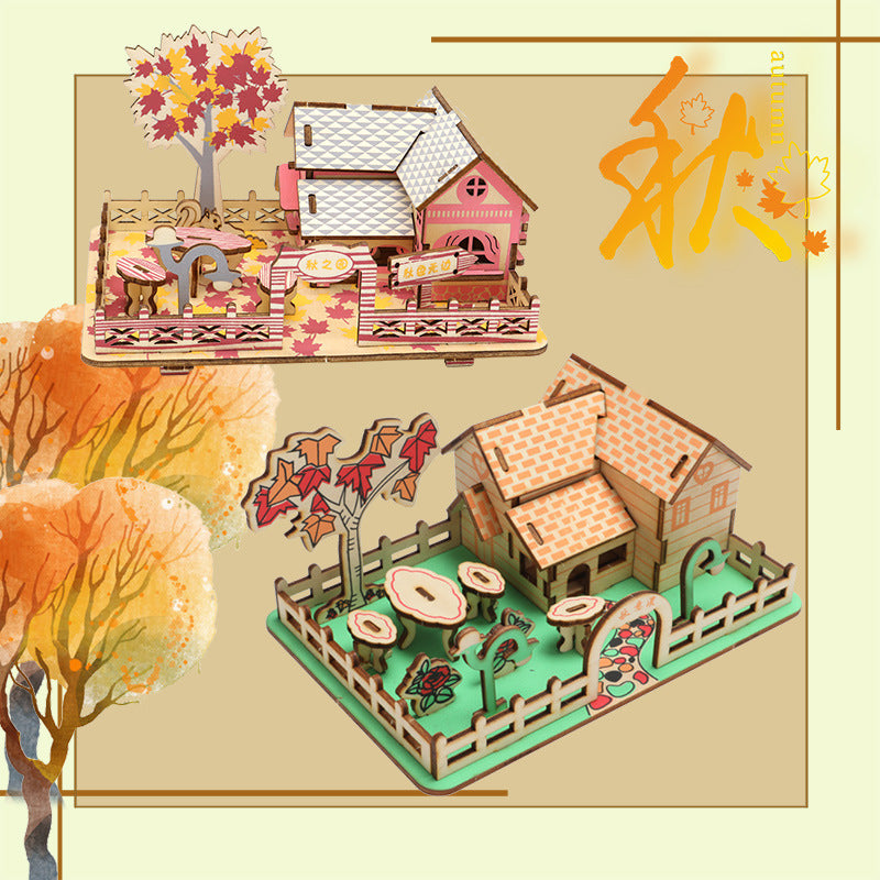 Puzzle 3D Casa de Madera DIY | Maqueta Manualidades | Niños 7–14 años
