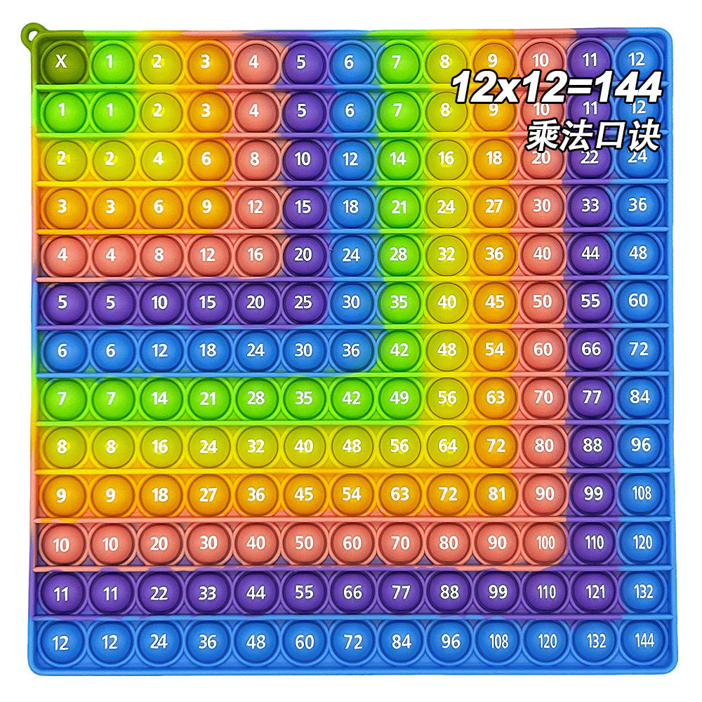 Tablero Silicona Tablas de Multiplicar 12x12 | Juguete Educativo | 20 cm