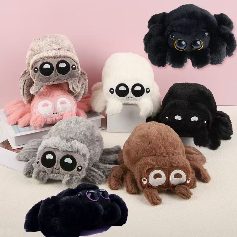 Muñeco Araña Halloween – Peluche Decorativo con Tela de Araña