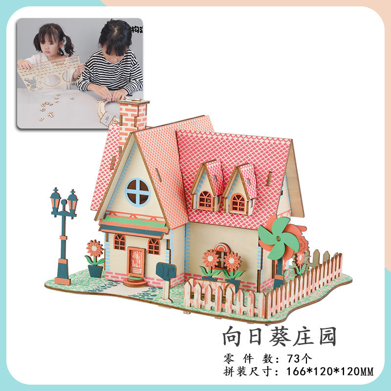 Puzzle 3D Casa de Madera DIY | Maqueta Manualidades | Niños 7–14 años