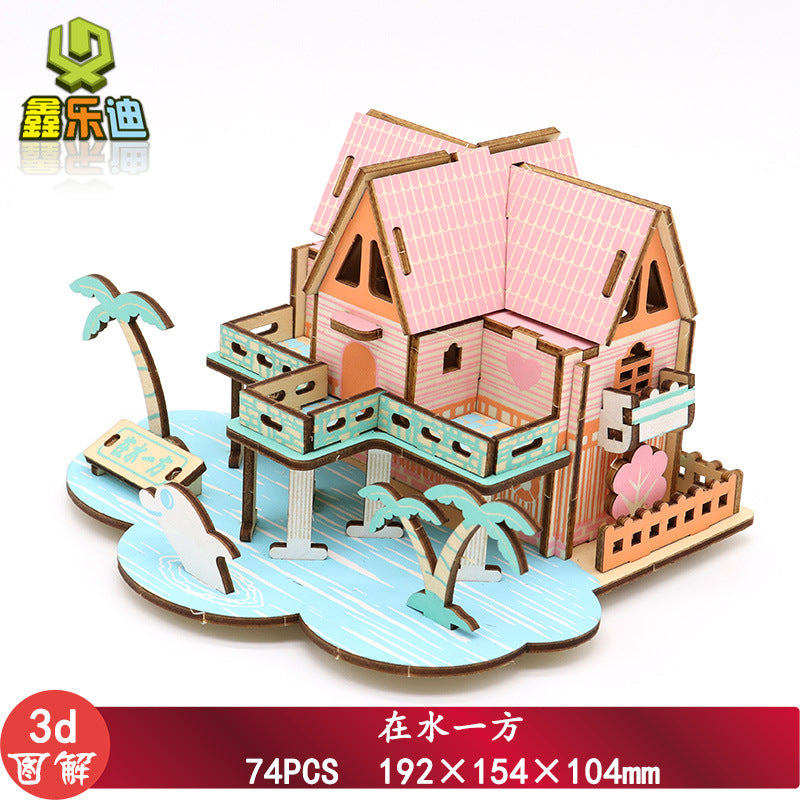 Puzzle 3D Casa de Madera DIY | Maqueta Manualidades | Niños 7–14 años