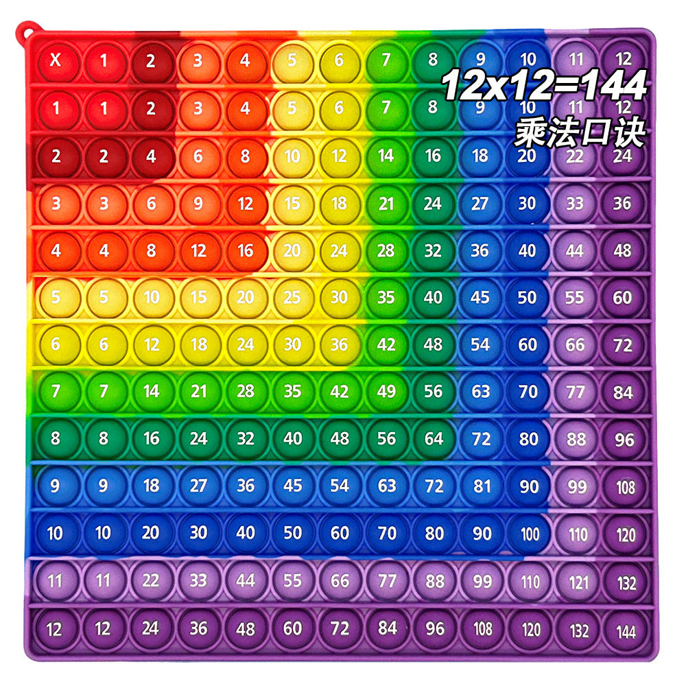 Tablero Silicona Tablas de Multiplicar 12x12 | Juguete Educativo | 20 cm