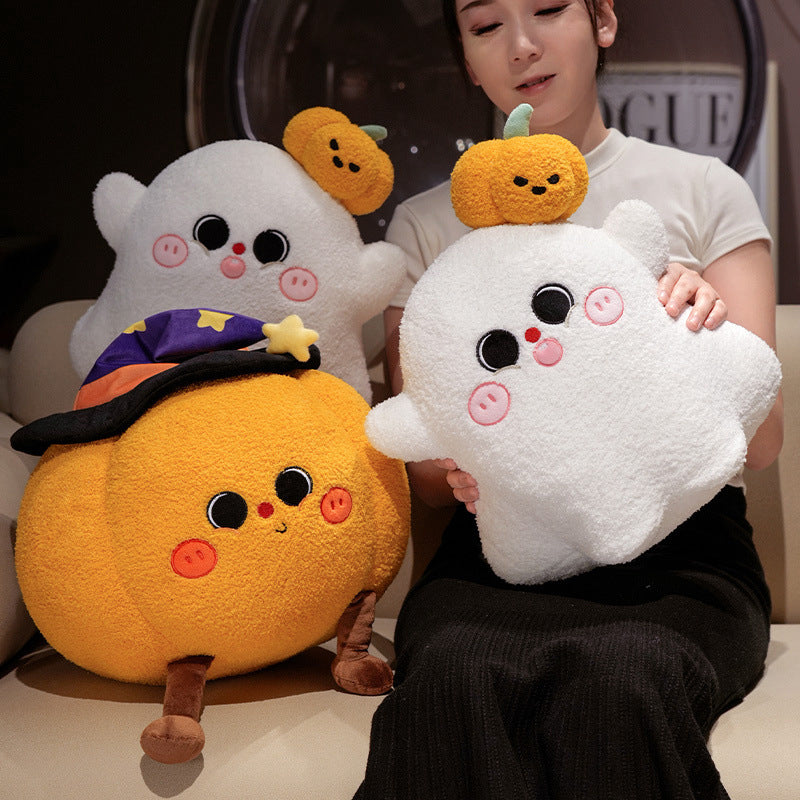 Muñeco Calabaza Halloween – Cojín Peluche Fantasma Duende