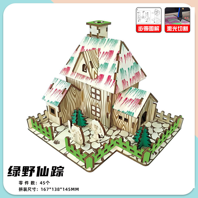 Puzzle 3D Casa de Madera DIY | Maqueta Manualidades | Niños 7–14 años