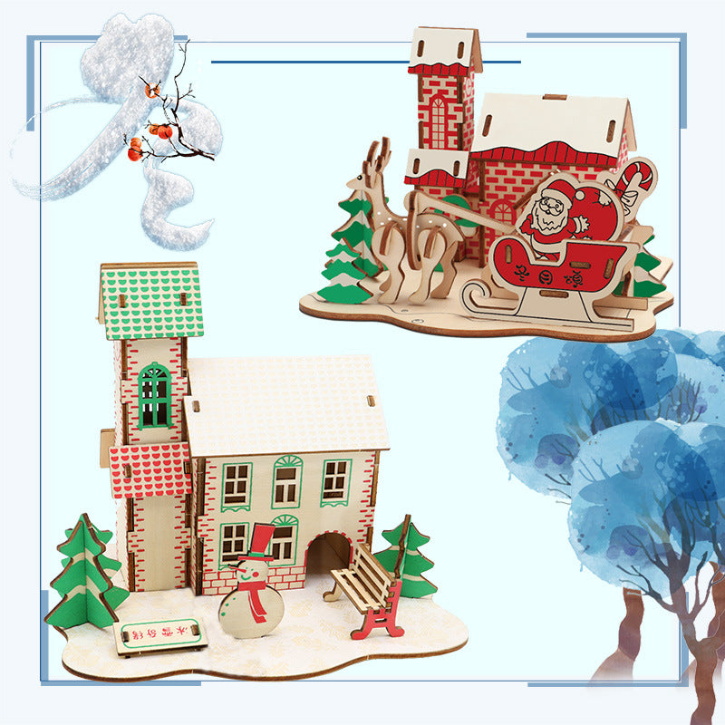 Puzzle 3D Casa de Madera DIY | Maqueta Manualidades | Niños 7–14 años