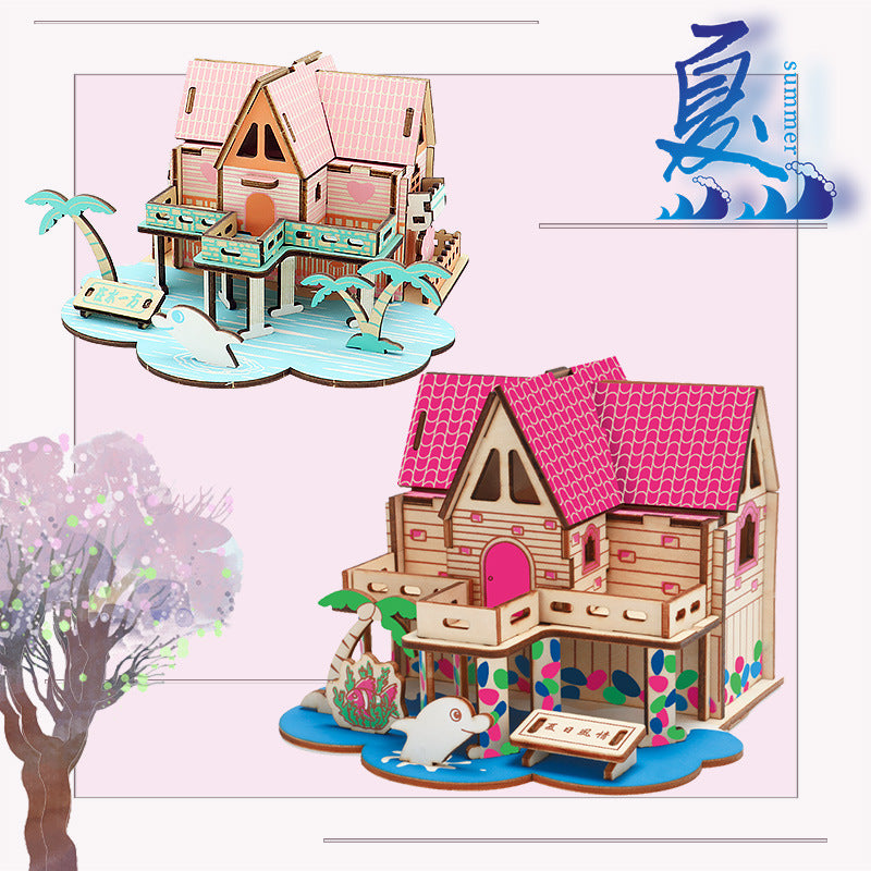 Puzzle 3D Casa de Madera DIY | Maqueta Manualidades | Niños 7–14 años