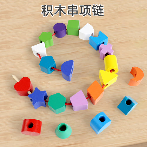 Bloques Montessori Formas Geométricas Madera | Juguete Educativo 4–6 años
