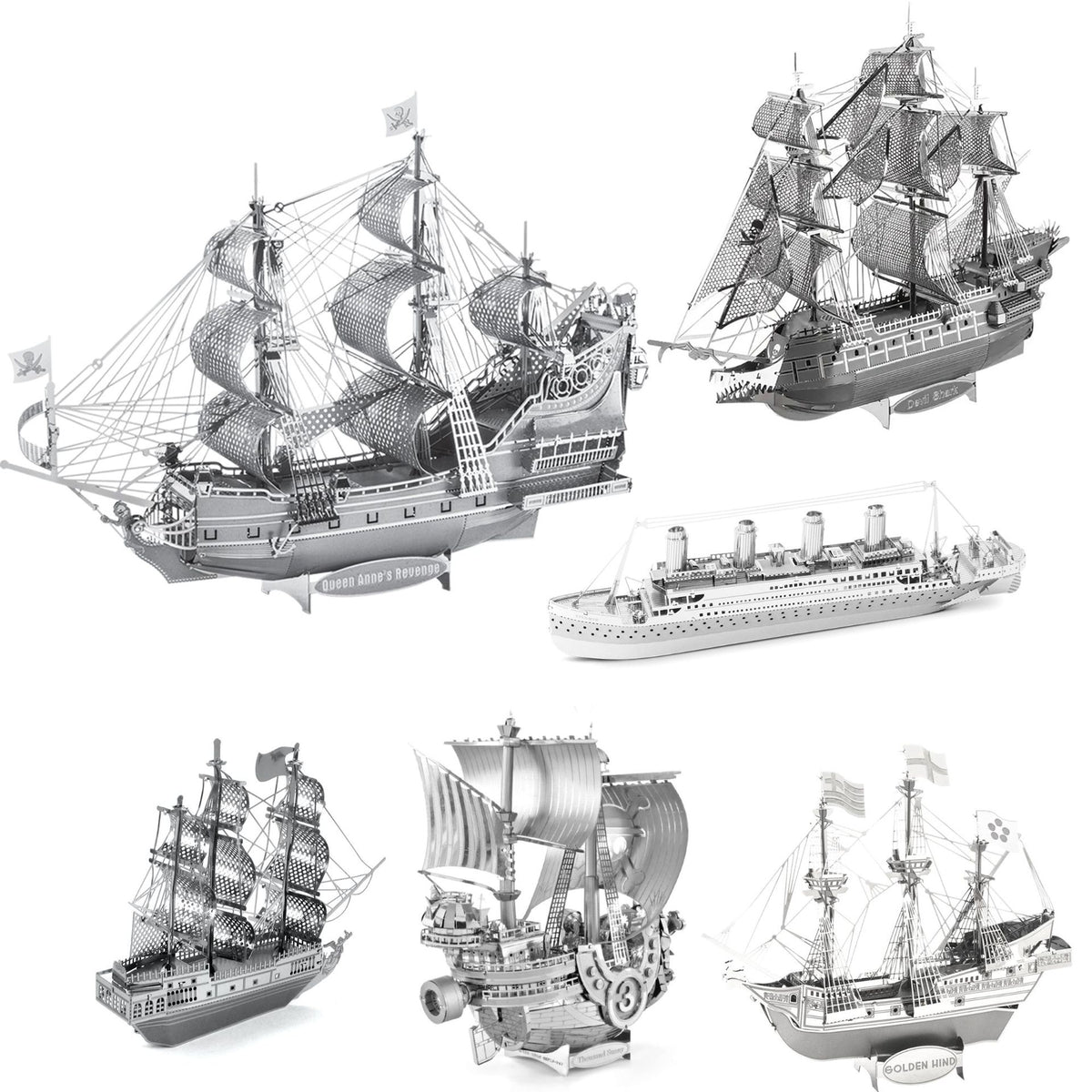 Puzzle 3D Metal Barco DIY | Maqueta Coleccionista | Varios Modelos