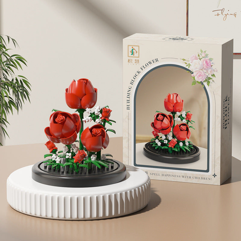Bloques Florales Compatible con Lego | Set 100–200 Piezas | Niños 7–14 años