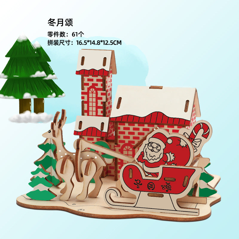 Puzzle 3D Casa de Madera DIY | Maqueta Manualidades | Niños 7–14 años