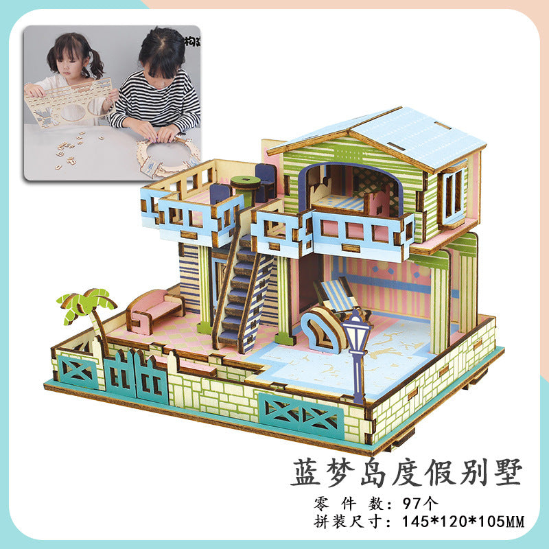 Puzzle 3D Casa de Madera DIY | Maqueta Manualidades | Niños 7–14 años