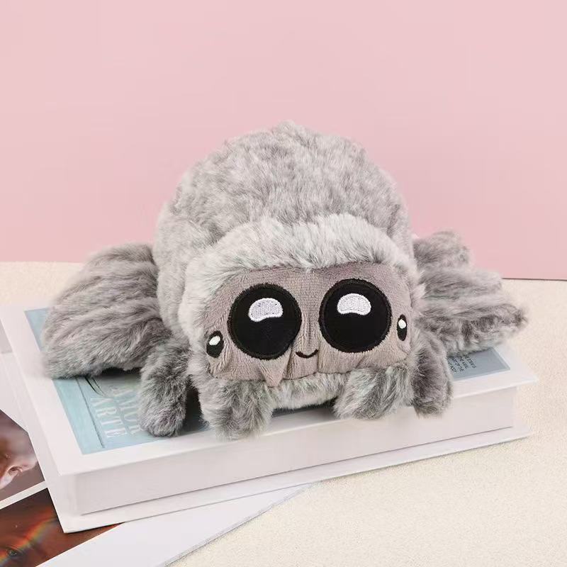 Muñeco Araña Halloween – Peluche Decorativo con Tela de Araña