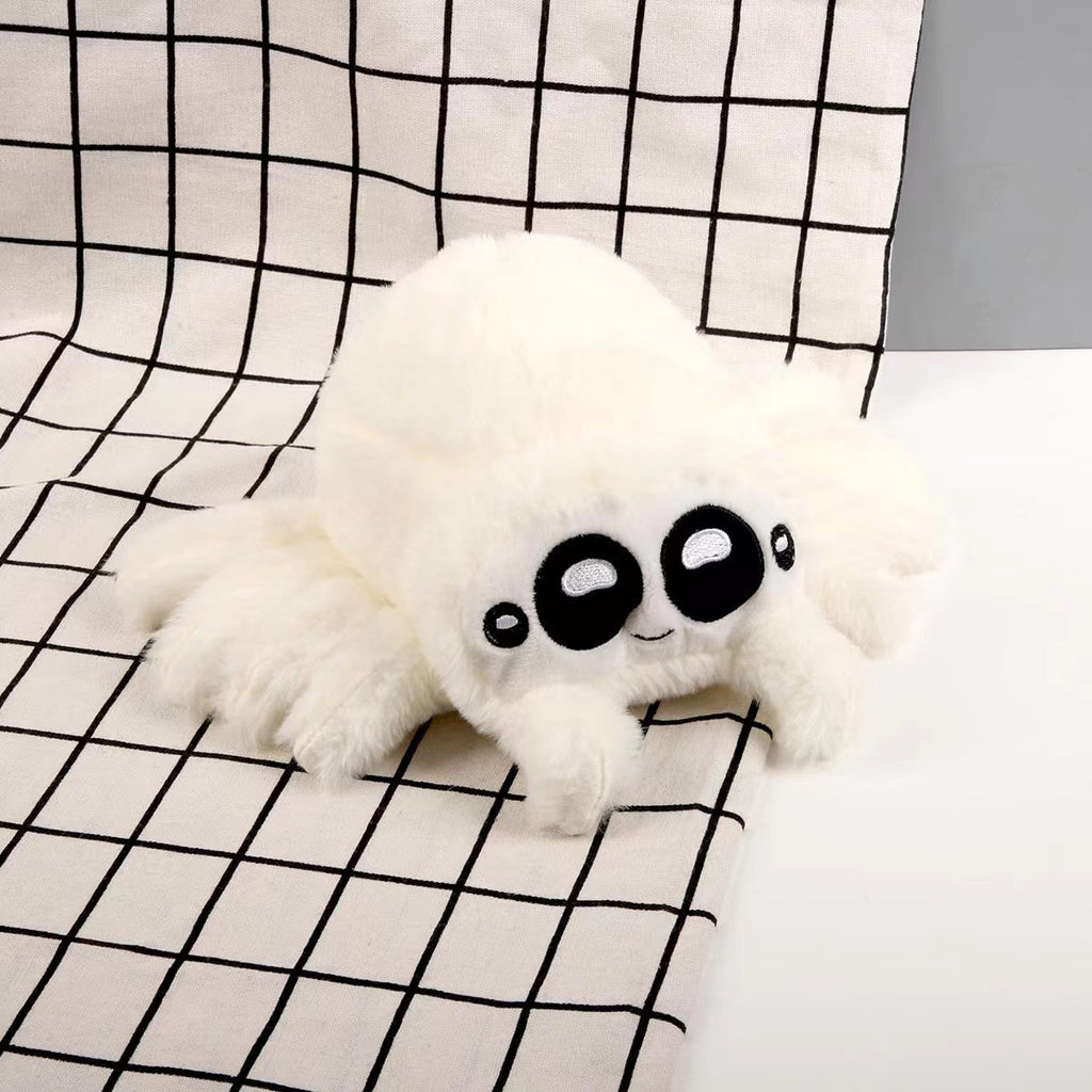 Muñeco Araña Halloween – Peluche Decorativo con Tela de Araña